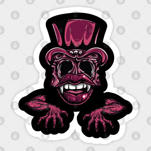 Man-Eater Sticker by Dark Planet Tees